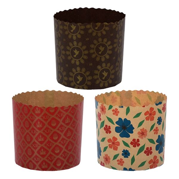 Набор бумажных форм для выпечки куличей «Пасхальный», Marmiton, 3 шт., 500 мл, d 9*9 см