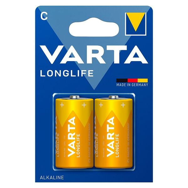 Батарейка C 2шт Varta Longlife Extra Baby (0001-4114-101-412)