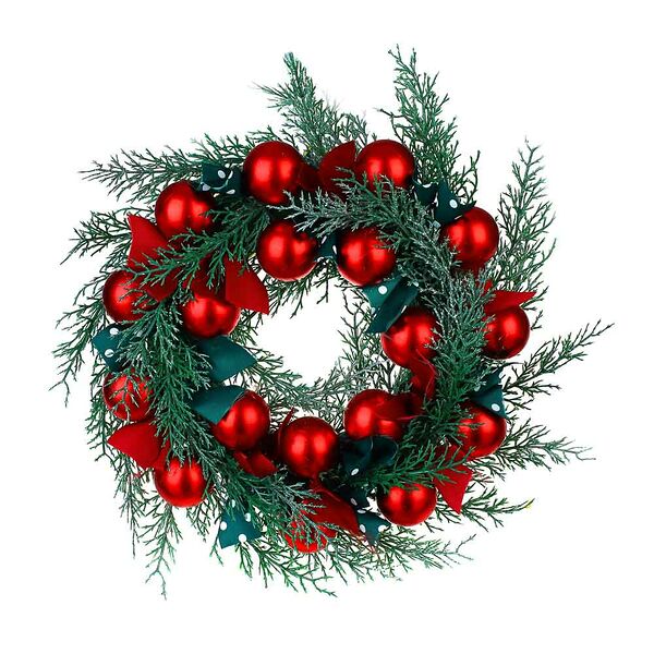 Сноу бум венок рождественский, 48x13 см, пластик, полиэстер