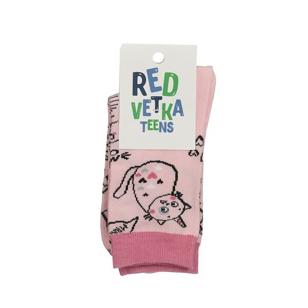 Детские носки Red Vetka Teens Кот-единорог hозовыt р.20-22
