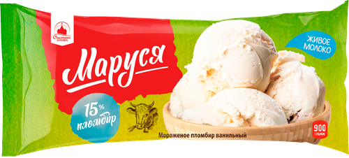 

Мороженое пломбир ванильное Маруся Снежный городок 900 г