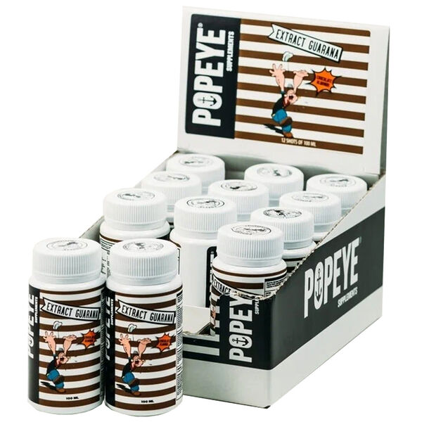 Popeye Supplements Guarana Shot 1200 мл (100 х 12 шт) шоколадный миндаль