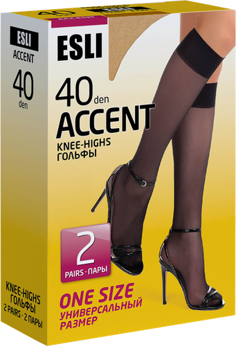 

Гольфы женские Esli Accent р. 23–25, 40 den visone, Арт. 8С-2СПЕ, 2 пары