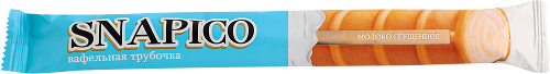 Молочный крем-десерт Snapico с молоком сгущенным с сахаром в вафельной трубочке 65 г