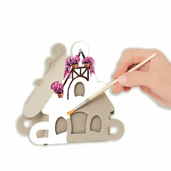 Набор для творчества сборный картонный домик для раскраш.,Пион,30010-501