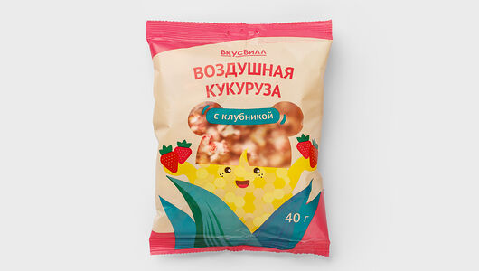 Кукуруза воздушная с клубникой