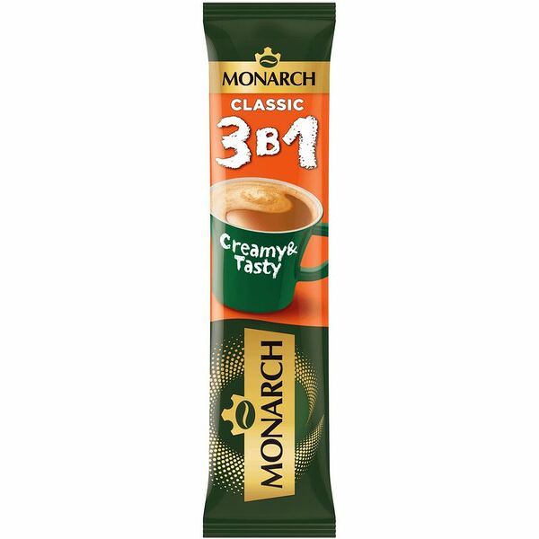 Напиток Monarch Classic кофейный Creamy&Tasty растворимый 3в1,13.5 г
