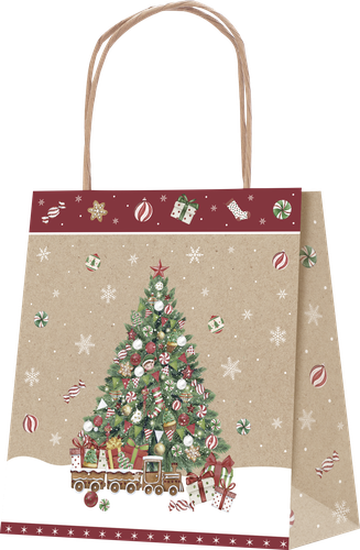 

Пакет подарочный Snow крафт, премиум, 18x16x8 см, Арт. KSP в ассортименте 1 шт.