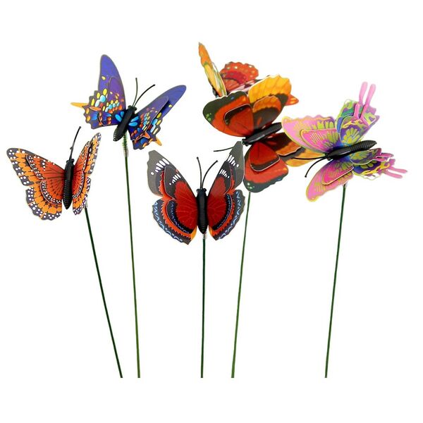 Набор штекеров Бабочка Дельфиус, 25 см, 6 шт, в ассортименте