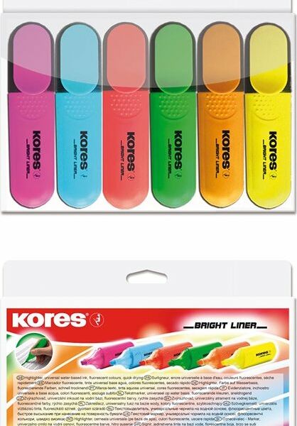 Набор маркеров текстовых Bright Liner Kores 6 шт 36160.01