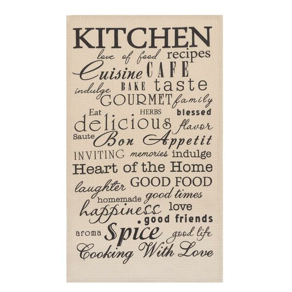 Набор кухонных полотенец Доляна Happiness, 2 шт, 35х60 см, вафля