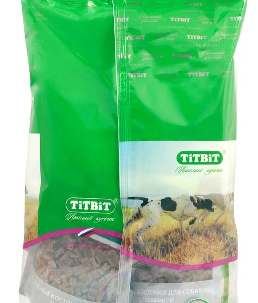 Лакомство для собак TiTBiT Косточки мясные с говядиной 145г*5шт