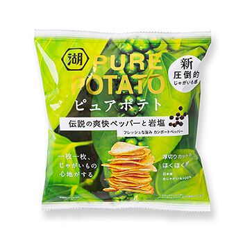 Чипсы картофельные Koike Ya c черным перцем и каменной солью