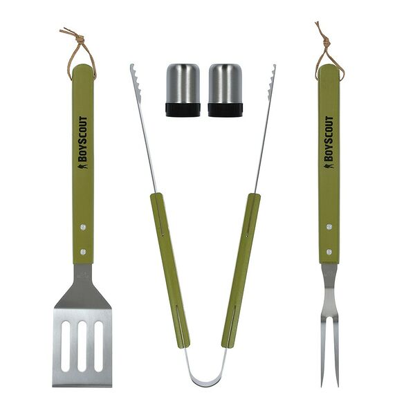 Набор Boyscout, сумка-фартук, вилка, лопатка, щипцы, солонка, перечница