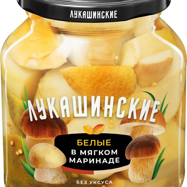Грибы Лукашинские Маринованные белые ст/б