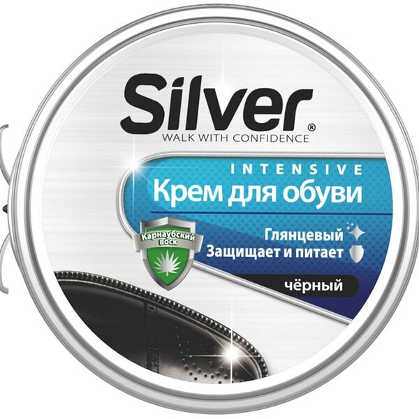Крем для обуви Silver черный 50мл
