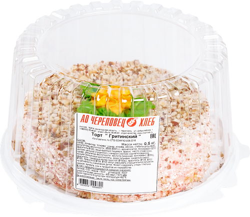 Торт Череповец Хлеб Гритинский, 500г