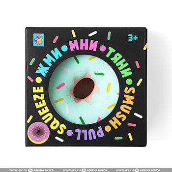 Игрушка 1TOY Крутой замес пончик 4 цвета в ассортименте 8*3,5 см