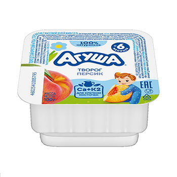 Творог детский фруктовый Агуша Персик 3.9% 100г с 6 месяцев 100 г