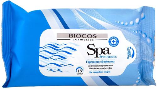 

Салфетки влажные Biocos антибактериальные, 15 шт.