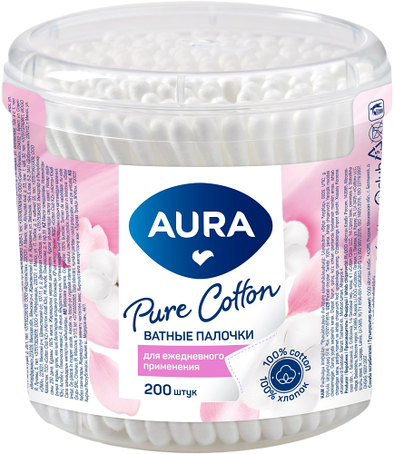 Ватные палочки Aura Beauty 200 шт.