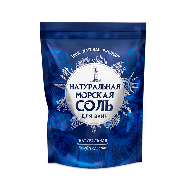 Морская соль для ванн Greenfield Крымская Натуральная, 1100 г