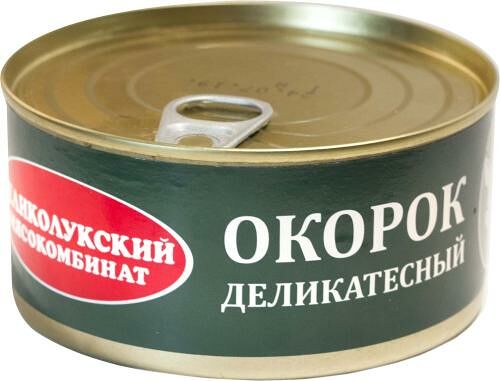 Консервы мясные Великолукский мясокомбинат Окорок деликатесный в собственном соку 325 г