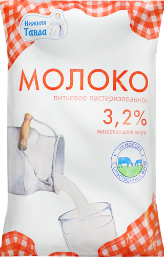 

Молоко Нижняя Тавда коровье пастеризованное 3.2% 800 мл
