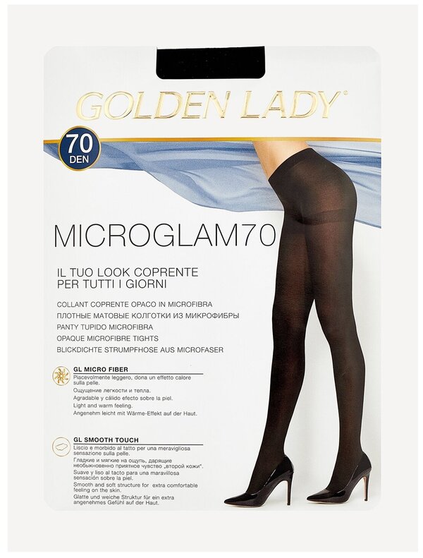

Колготки женские Golden Lady Micro Glam 70 den nero р. 4
