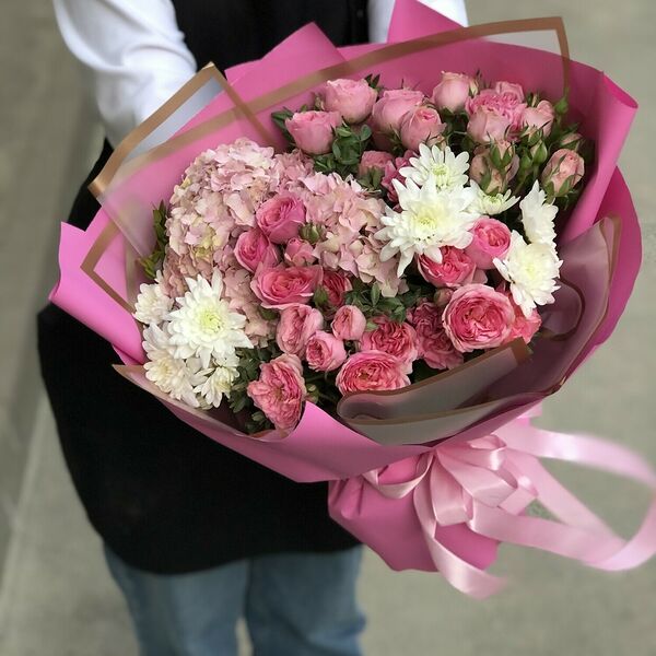 Букет «Этюд в розовых тонах»