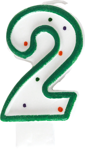 

Свеча Хамелеон Цифра 2, высота 7,6см Арт. VPH006