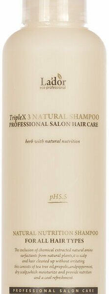 Lador Triplex Natural Shampoo шампунь бессульфатный с эфирными маслами 150 мл