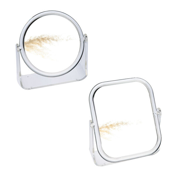 Юниlook зеркало настольное, пластик, стекло, 15x18/d14см, 2 дизайна