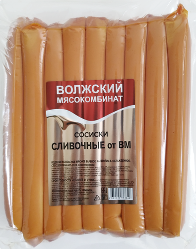 

Сосиски МК ВОЛЖСКИЙ Сливочные, весовые