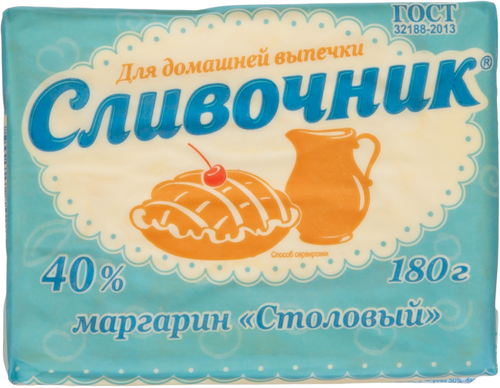 

Маргарин Сливочник Столовый 40% 180 г