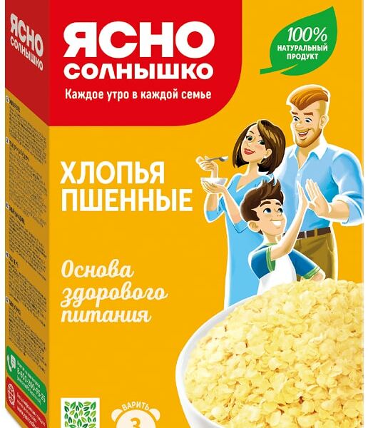 Хлопья Ясно солнышко Пшенные 375г