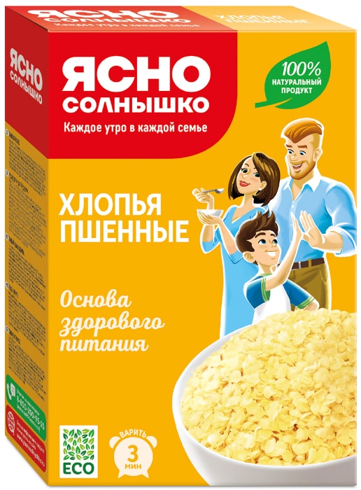 

Хлопья Ясно Солнышко пшенные 375 г