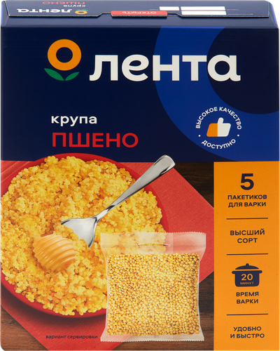 

Пшено ЛЕНТА в пакетиках, 5х80г