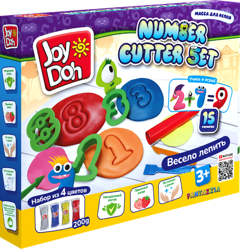 

Масса для лепки JOY DOH Number cutter set Учимся считать