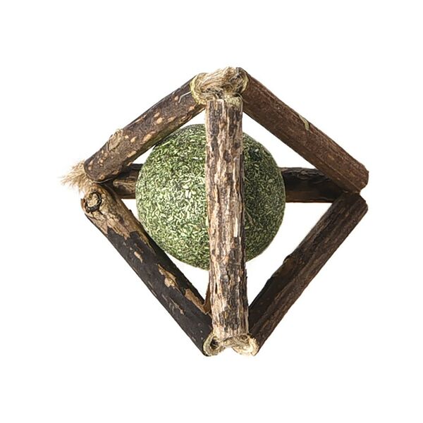 Игрушка для кошек FOXIE Naturalness Пирамидка с кошачьей мятой и мататаби 5,5х5,5х5,5см