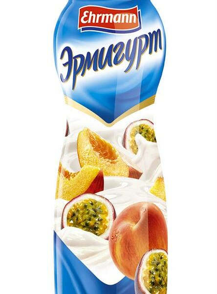 Йогуртный напиток эрмигурт 290 г 1, 2% персик маракуйя