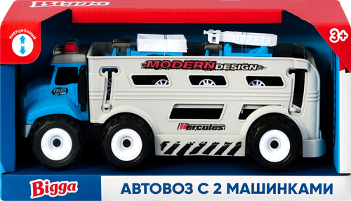 

Набор игровой Bigga Автовоз с 2 машинками инерционный