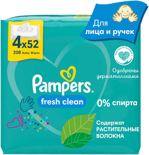 

Салфетки Pampers Fresh Clean детские 208 шт.