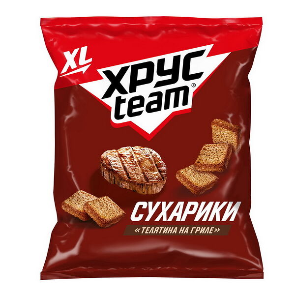 Сухарики хруст Хрусteam со вк Телятины на гриле 100г