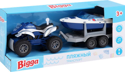 

Набор игровой BIGGA Пляжный транспорт, инерционный со световыми и звуковыми эффектами, 2 предмета