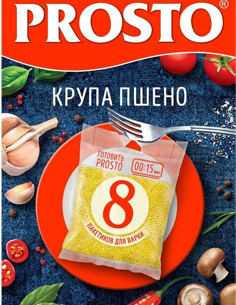 Крупа Prosto Пшенная 8пак*62.5г