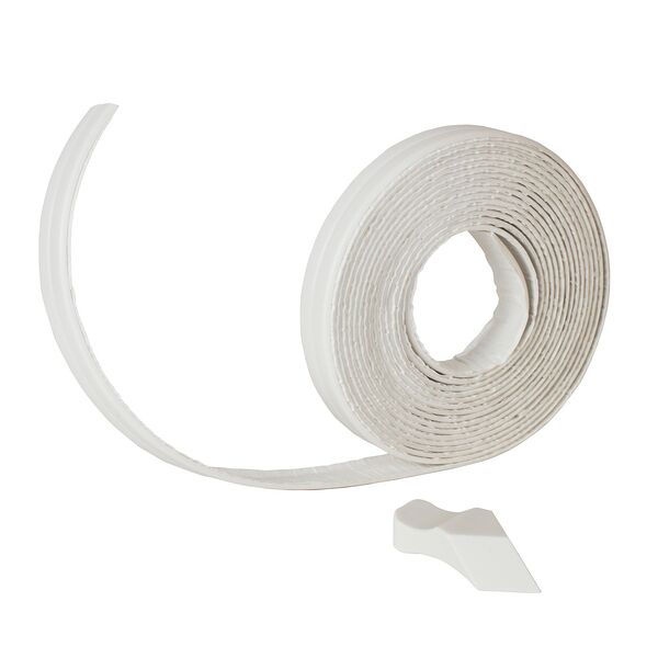 Лента бордюрная Unibob для ванн и раковин, 12.8 мм х 3.35 м, самоклеящаяся, декоративная, с аппликатором, белая