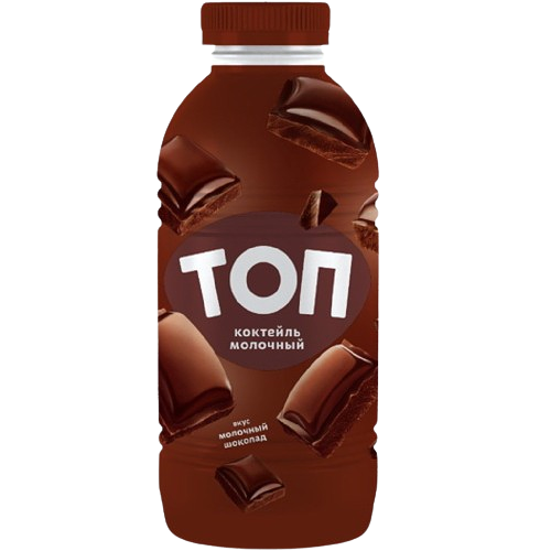 Коктейль молочный ультрапаст ТОП с какао и вкусом мол шок 2% ПЭТ 450г Савушкин продукт