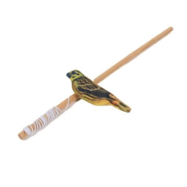 Игрушка для кошек FOXIE Дразнилка Овсянка желтая с валерианой и кошачьей мятой