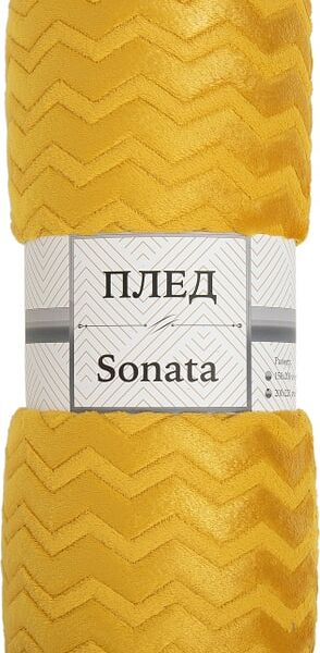 Плед Тексрепаблик фланель зигзаг желтый 200*220см